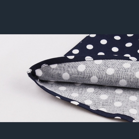 Blue polka dot vintage style dress - Picture 7 of 8